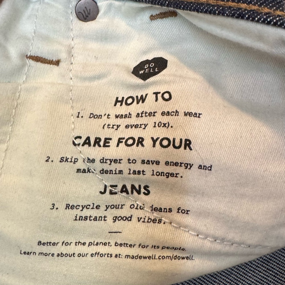 Madewell 9" High-Rise Skinny Jeans Size 26, Dark Blue - Picture 8 of 10